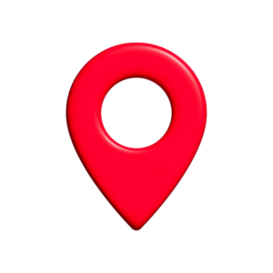 Icone marqueur emplacement 3d rouge design simple